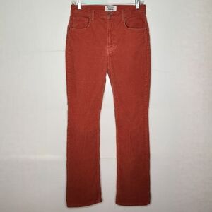 Reformation Jeans Peyton High Rise Bootcut Corduroy Pants Women 29 Sienna Orange